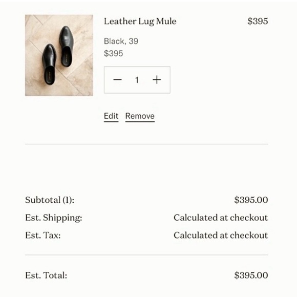 Jenni Kayne Leather Lug Mules Size 9 Black 39 NWOB - Picture 15 of 15